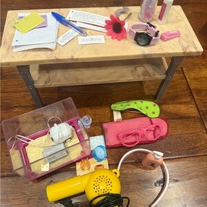 Assorted American Girl and Our Generation accessories